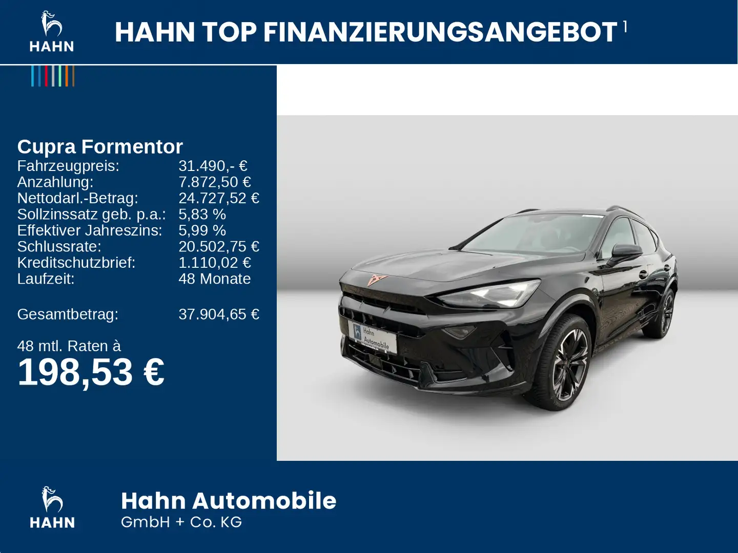 CUPRA Formentor 1.5eTSI DSG LED Navi ACC AHK-Vorb CAM Schwarz - 2