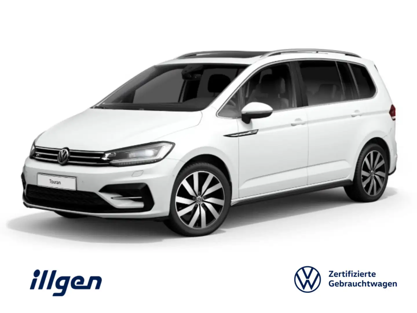 Volkswagen Touran 1.5 TSI HIGHLINE+R-LINE+LED+STHZ+PANO+NAV+4xSHZ+7-SITZER Weiß - 1