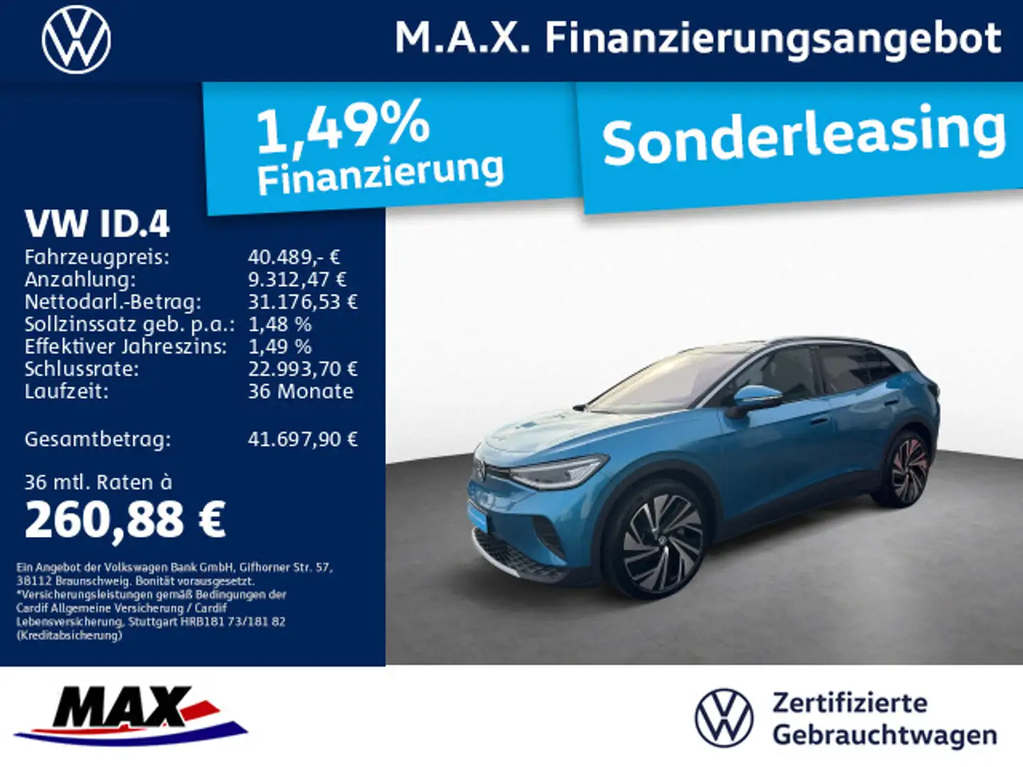 Volkswagen ID.4 PRO IQ.LIGHT+AHK+KAMERA+PANO+AUGMENTED HUD+ Albastru - 1