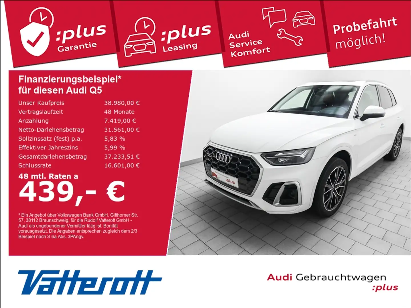 Audi Q5 55 TFSI e qu S line Pano AHK HuD Kamera Weiß - 1