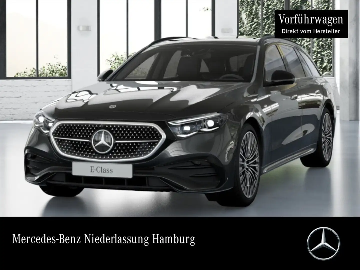 Mercedes-Benz E 300 de T Hybrid AMG Fahrass 360° Pano Burmester Grau - 1