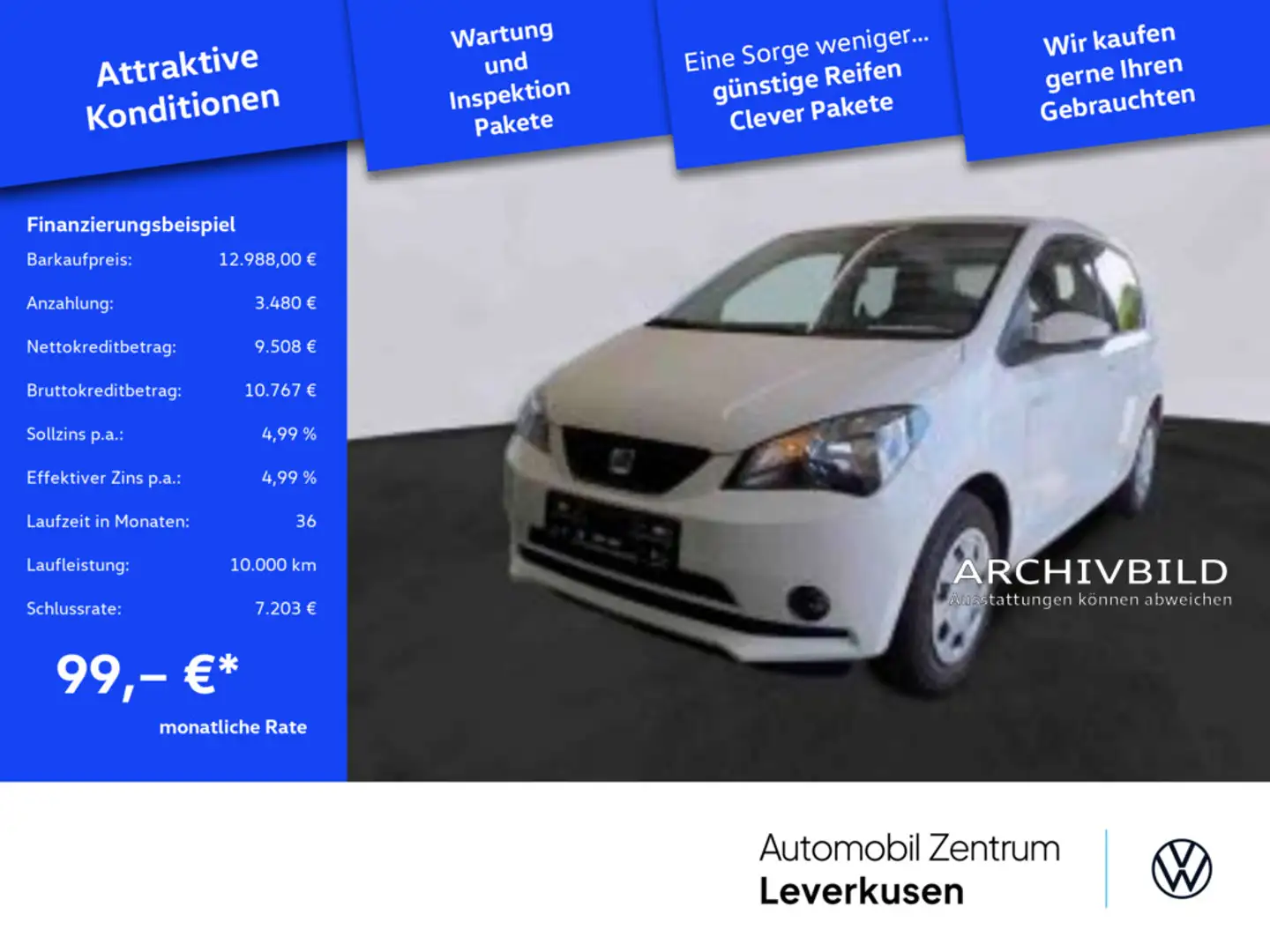 SEAT Mii SHZ KLIMA NAVI PDC Schwarz - 1