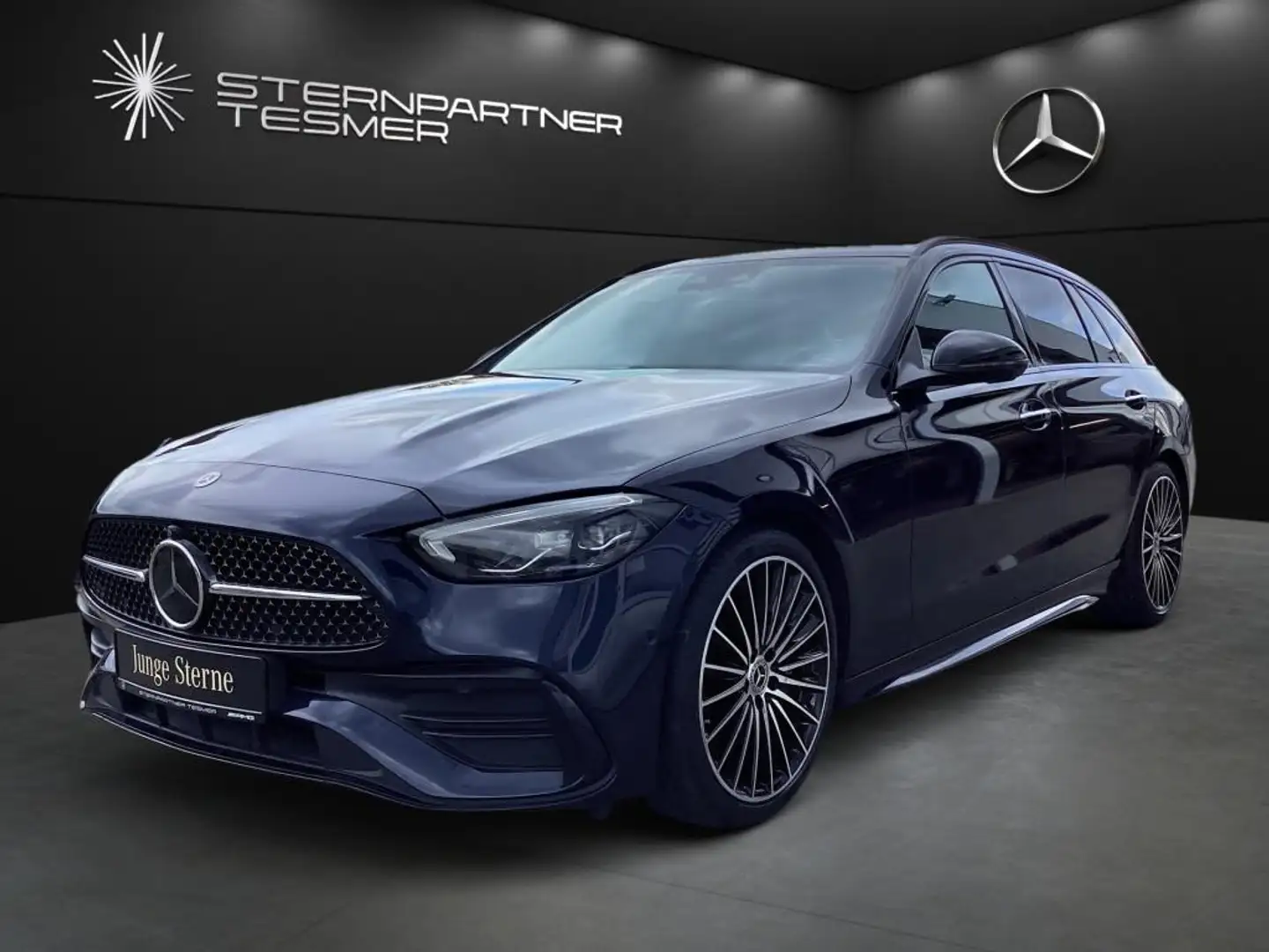 Mercedes-Benz C 300 4M T AMG Standhz+Pano+AHK+Distr+Night+360° Blu/Azzurro - 1