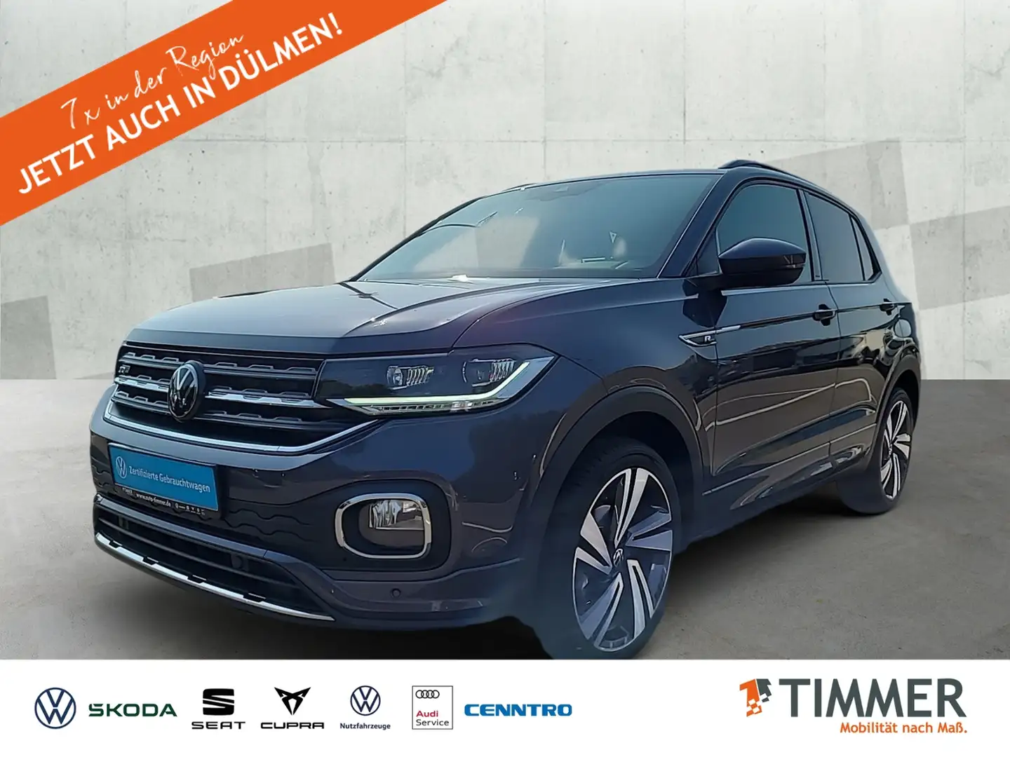 Volkswagen T-Cross 1.0 TSI DSG R-LINE *ACC*LED *NAVI *APP *DAB* Grau - 1