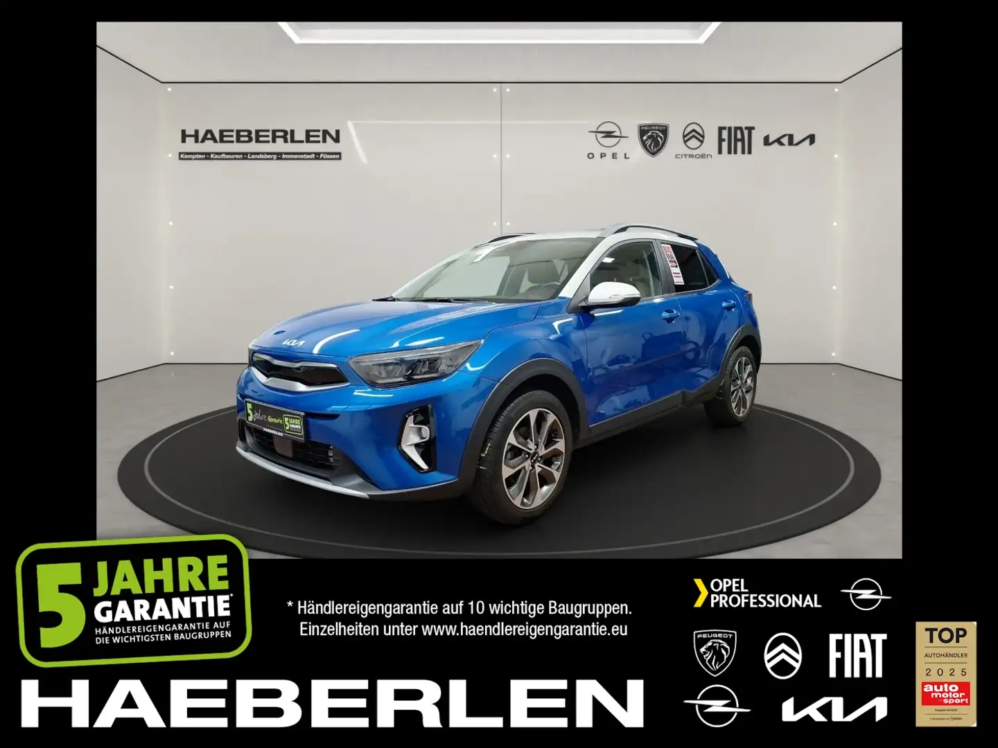 Kia Stonic 1.0 T-GDI Spirit FLA SpurH SpurW LED PDC Modrá - 1
