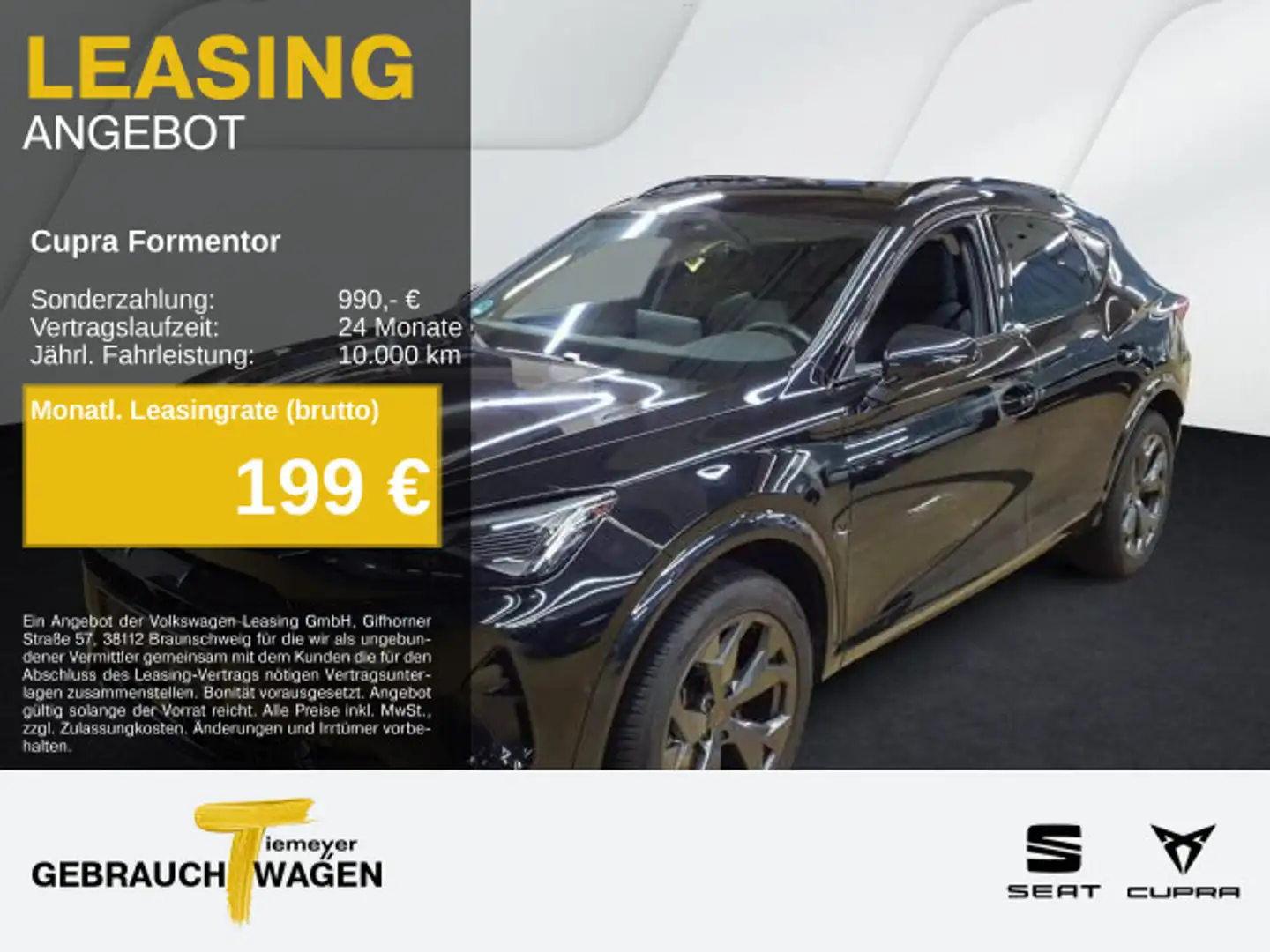 CUPRA Formentor 1.5 eTSI DSG SIDE-ASSIST 360° SUPERSPO Schwarz - 1