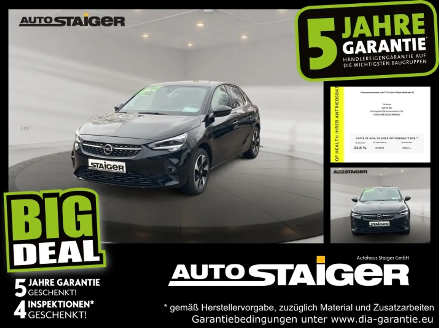 Opel Corsa F e Elegance Navi SHZ LKH Standheizung Zwart - 1