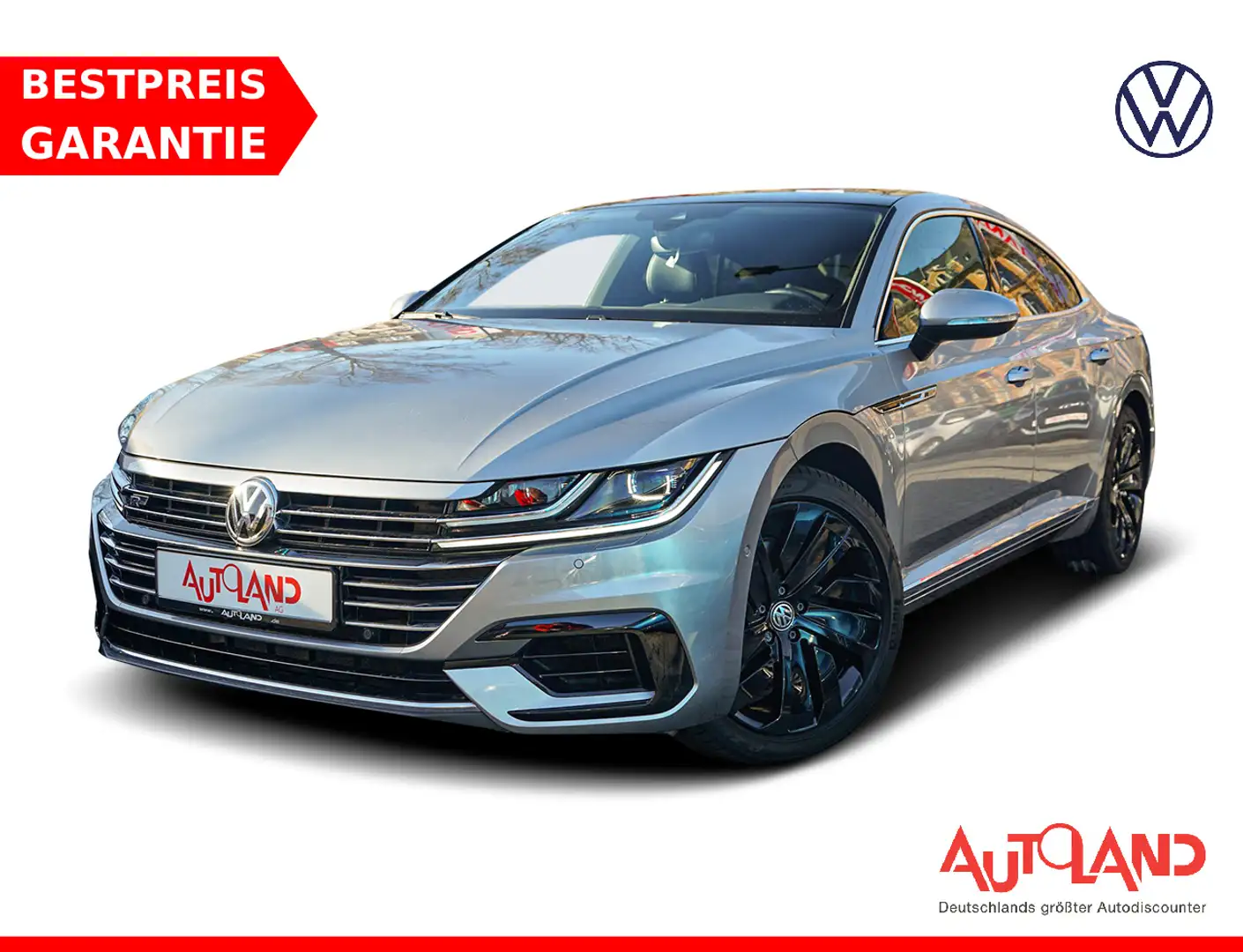 Volkswagen Arteon 2.0 TSI R-Line 4Motion LED Navi ACC Leder Silber - 1