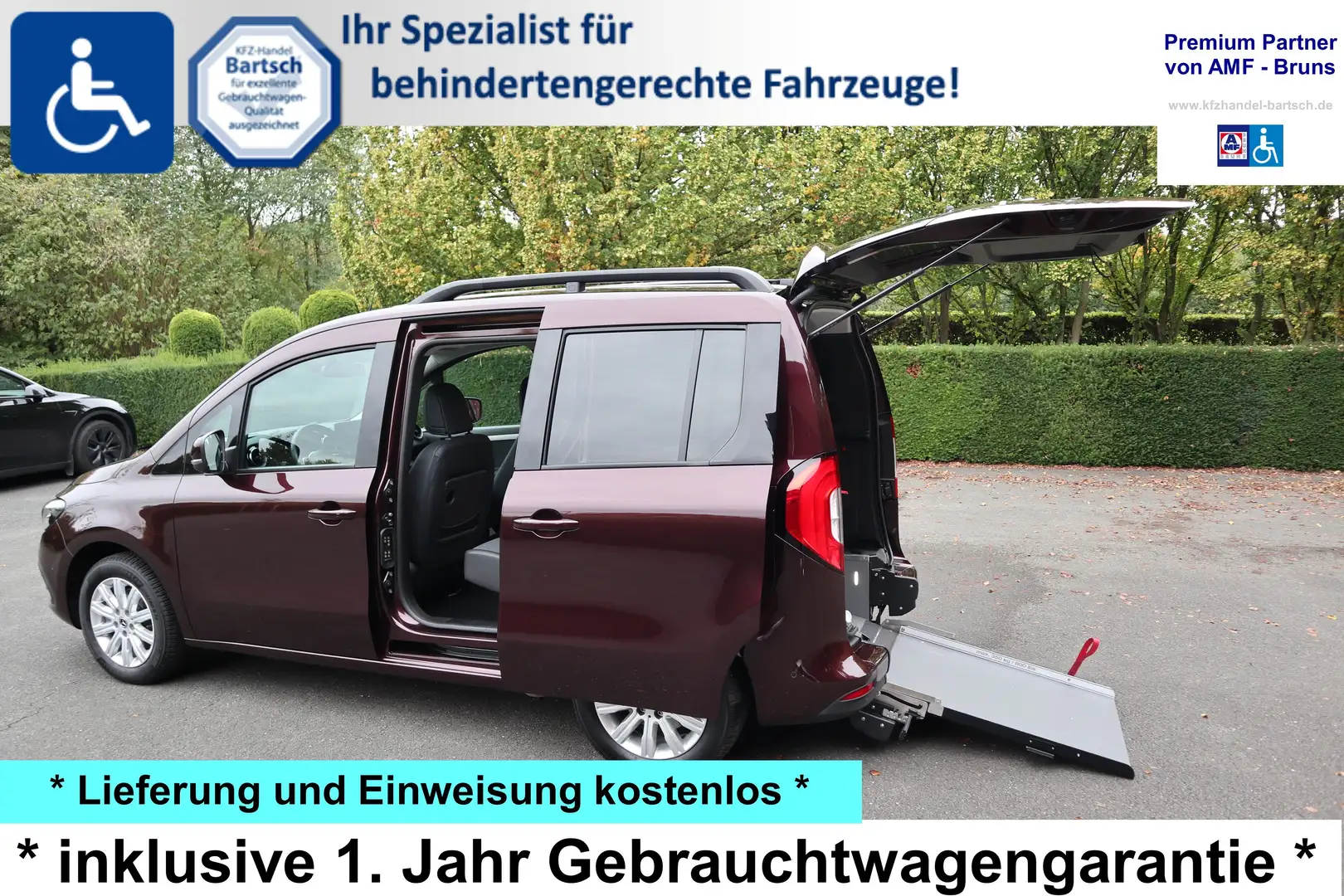 Mercedes-Benz T-Class 180 Edition*rollstuhlgerecht*Wenderampe*5.Sitzerr Rood - 1