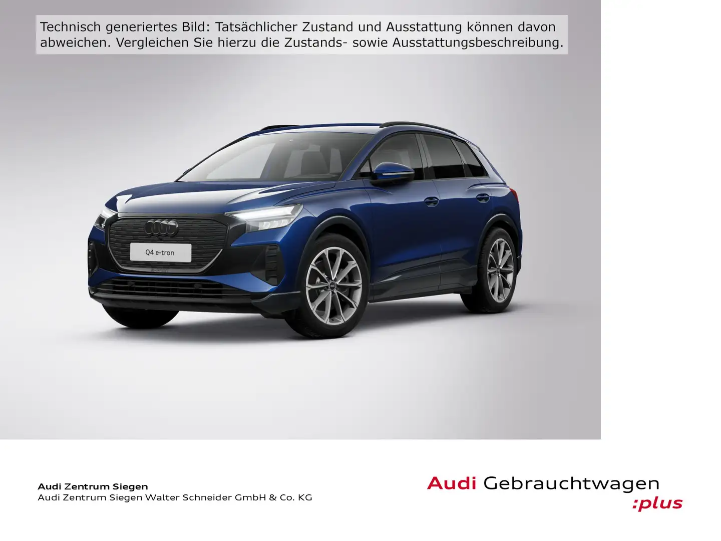 Audi Q4 e-tron 55 quattro s line Navi VC AHK optik sc Blau - 1