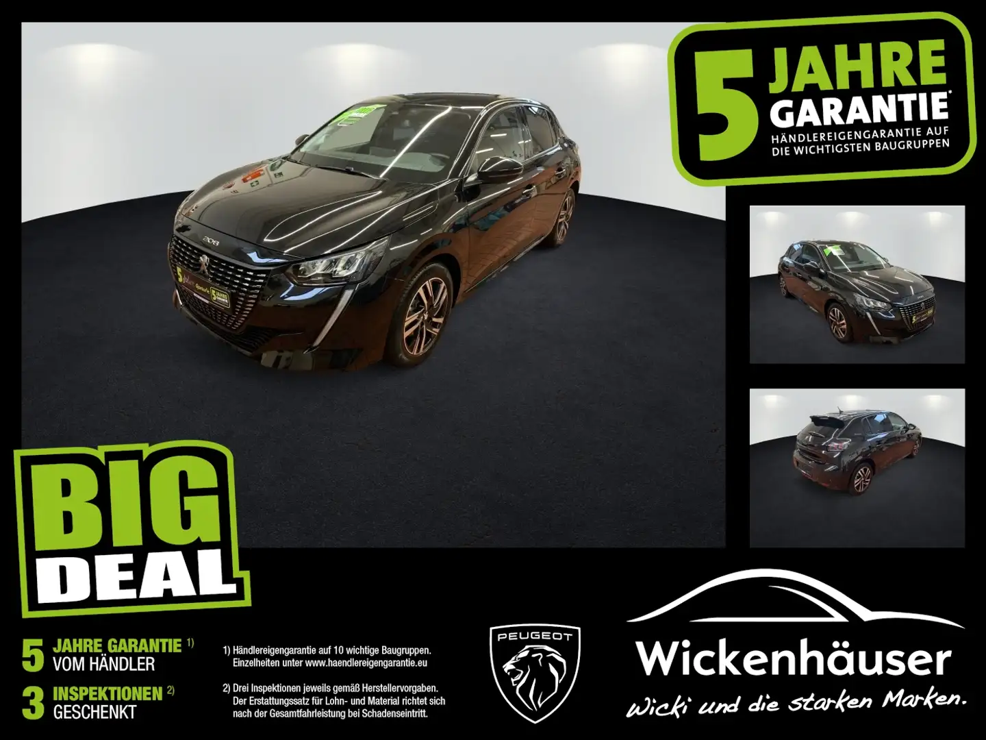 Peugeot 208 1.2 PureTech 100 Allure LED+Navi+SHZ+Kamera Schwarz - 1