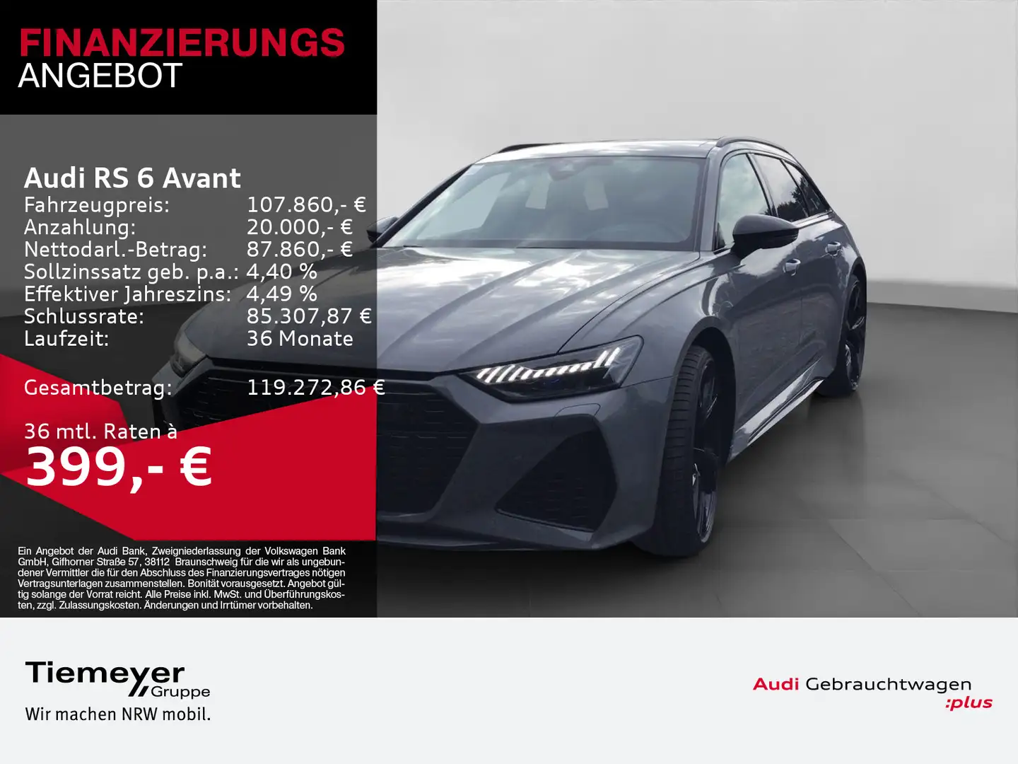 Audi RS6 RS6 Avant LM22 PANO RAUTENSTEPP Grau - 1