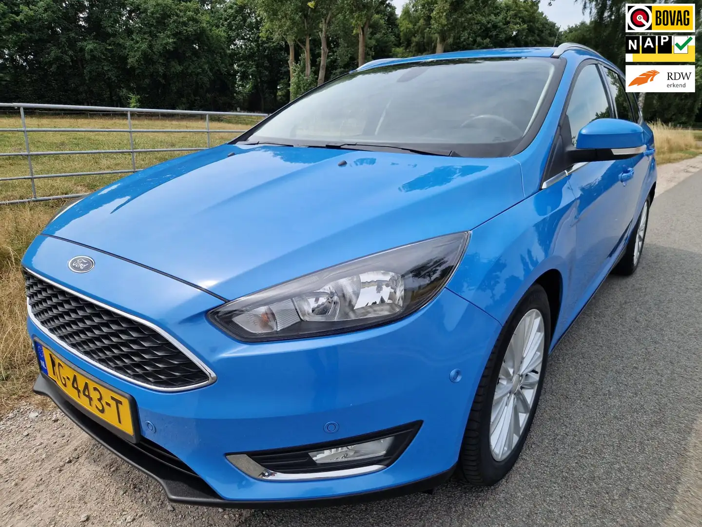 Ford Focus Wagon 1.0 Titanium dealer ond. met trekhaak Bleu - 1