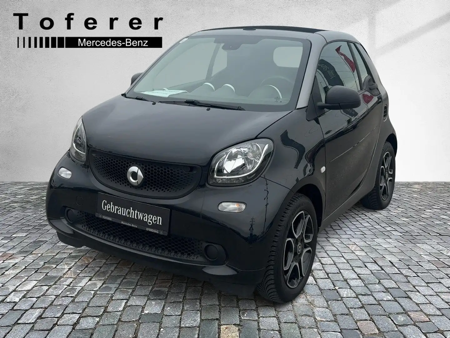 smart forTwo cabrio 66kW turbo twinamic AUT Schwarz - 1