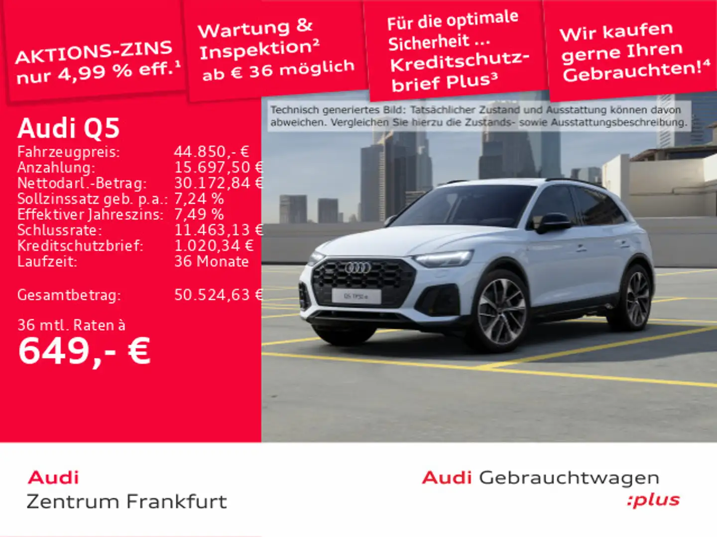 Audi Q5 55 TFSI e quattro S tronic S line Matrix-LED Weiß - 1