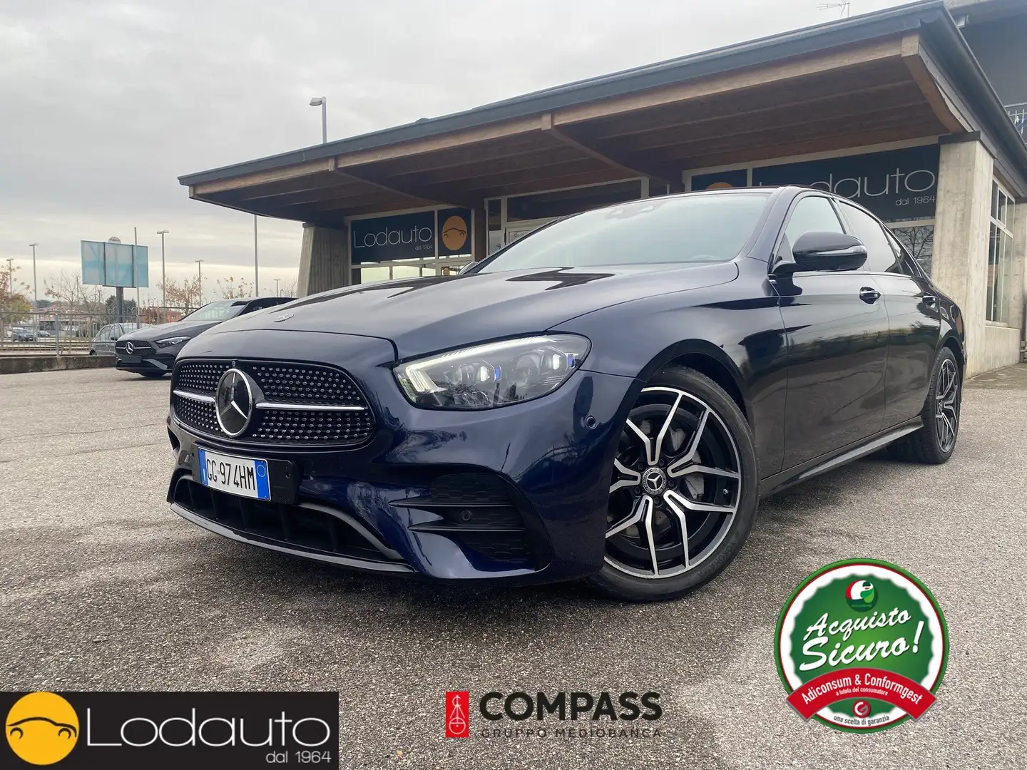 Mercedes-Benz E 220 d Premium Plus auto my21#AMG + NIGHT PACKET# Blu/Azzurro - 1