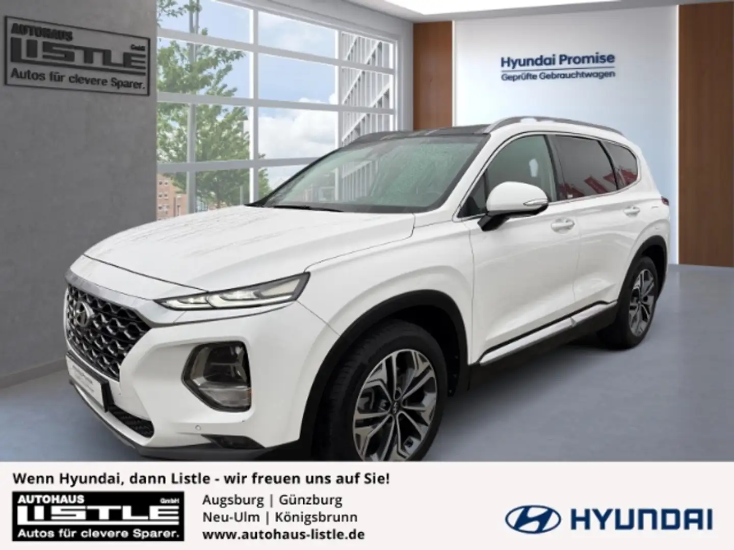 Hyundai SANTA FE Premium 4WD 7-Sitzer +KLIMA+LEDER+LED+RFK+UVM+ Weiß - 1