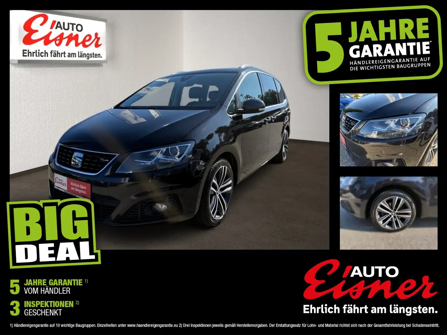 SEAT Alhambra FR 2.0 TDI DSG ESP ABS Zwart - 1
