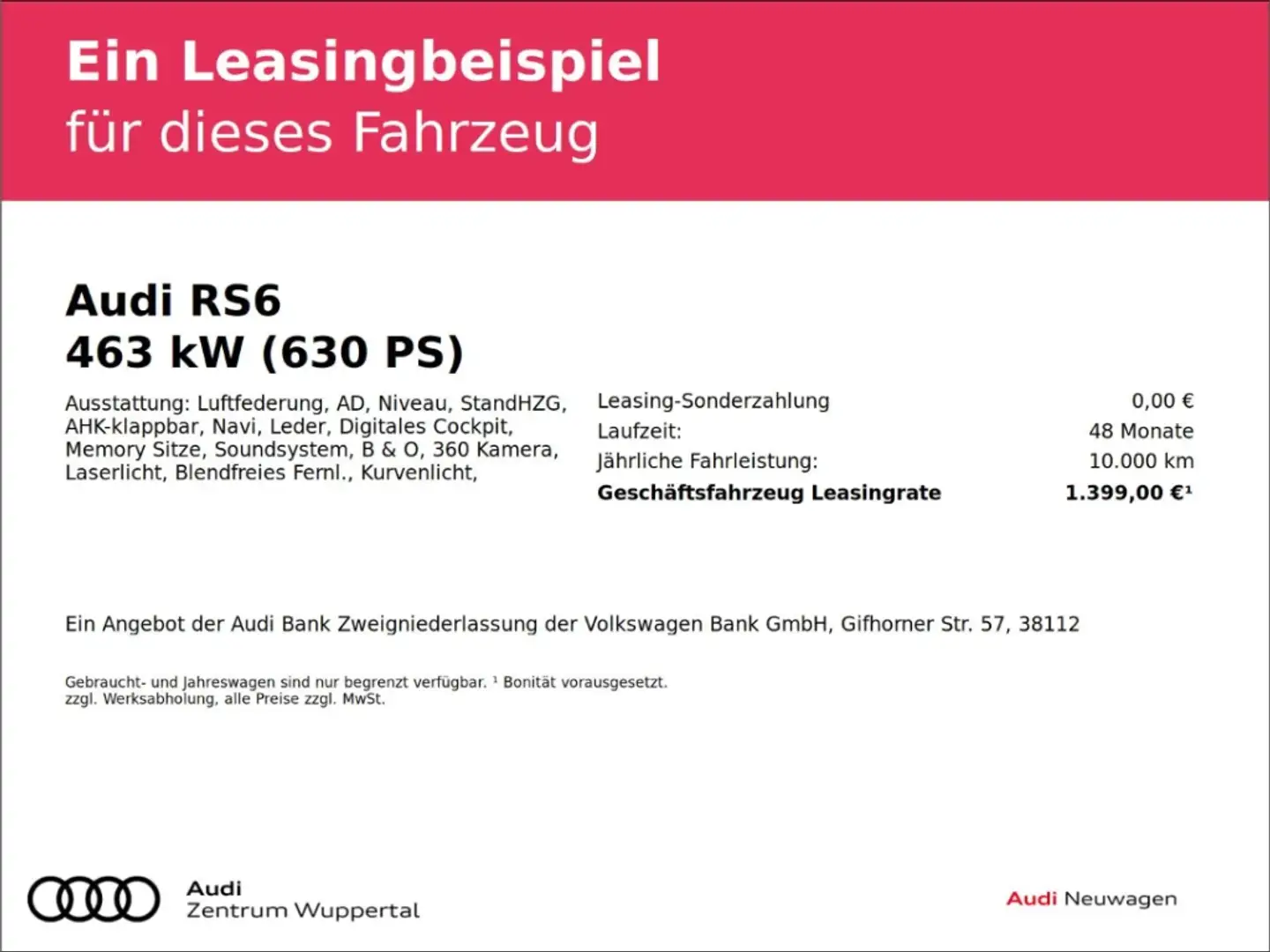 Audi RS6 AVANT PERFORMANCE 463(630) KW( Luftfederung Niveau Grijs - 2