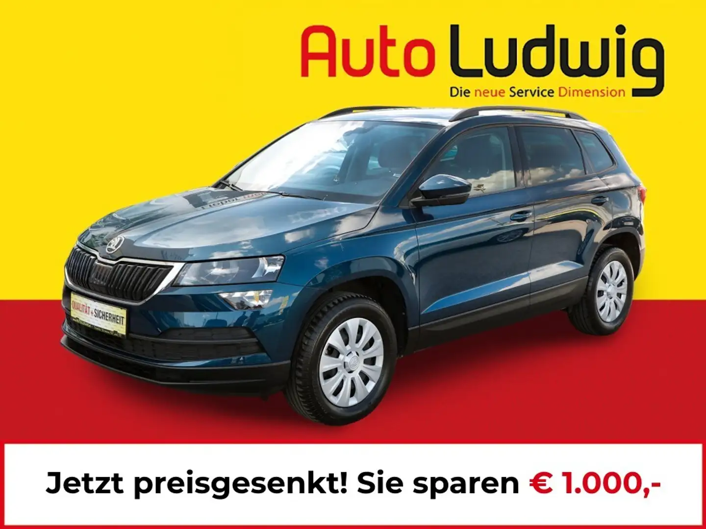 Skoda Karoq 1,6 TDI City*PARK PILOT*TEMPOMAT*ASSISTENZ-SYST... Blau - 1