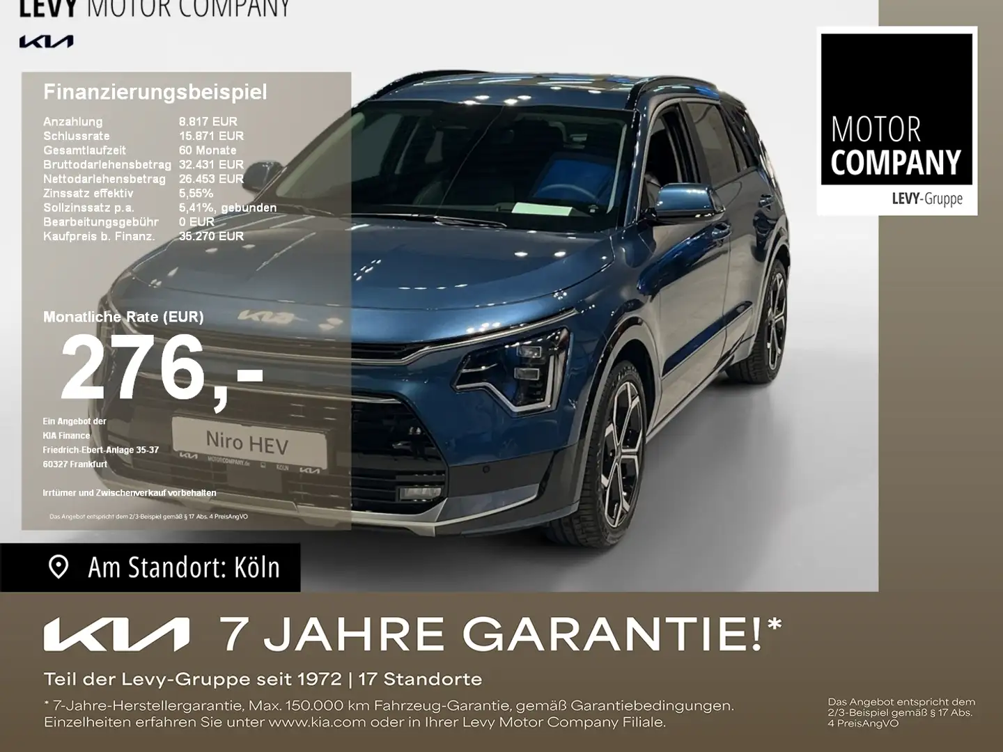 Kia Niro 1.6 Spirit ++Schiebedach+Technologie+Relax++ Blau - 1