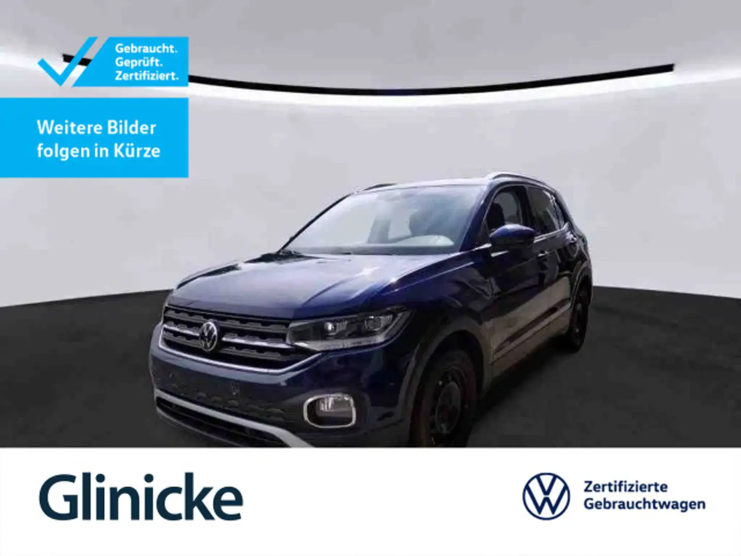 Volkswagen T-Cross United 1.0 TSI AHK+LED+SHZ+LM+PDC+App-Co Bleu - 1