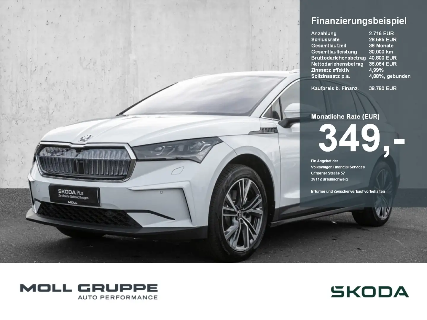 Skoda Enyaq iV 80 Weiß - 1