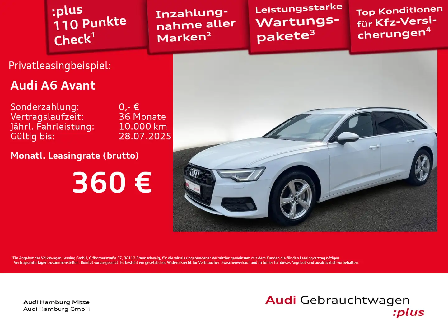 Audi A6 40 TDI advanced S tronic Matrix Sitzhzg Weiß - 1