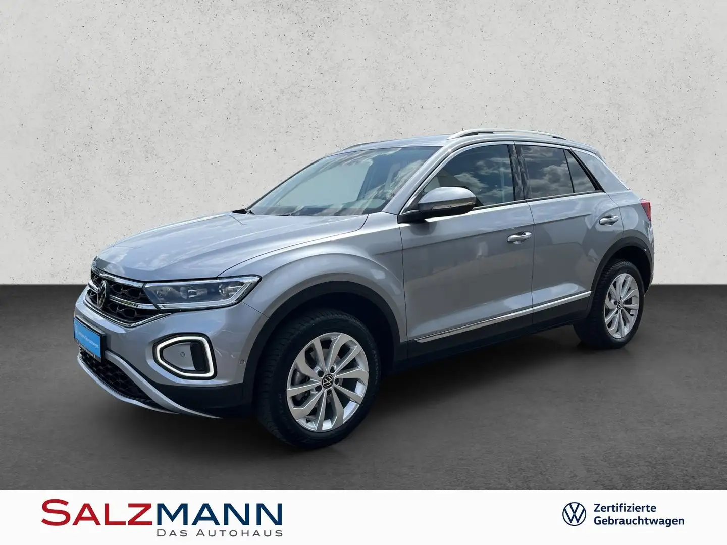 Volkswagen T-Roc 1.5 TSI DSG Style, Navi, LED, Kamera, ACC Zilver - 1