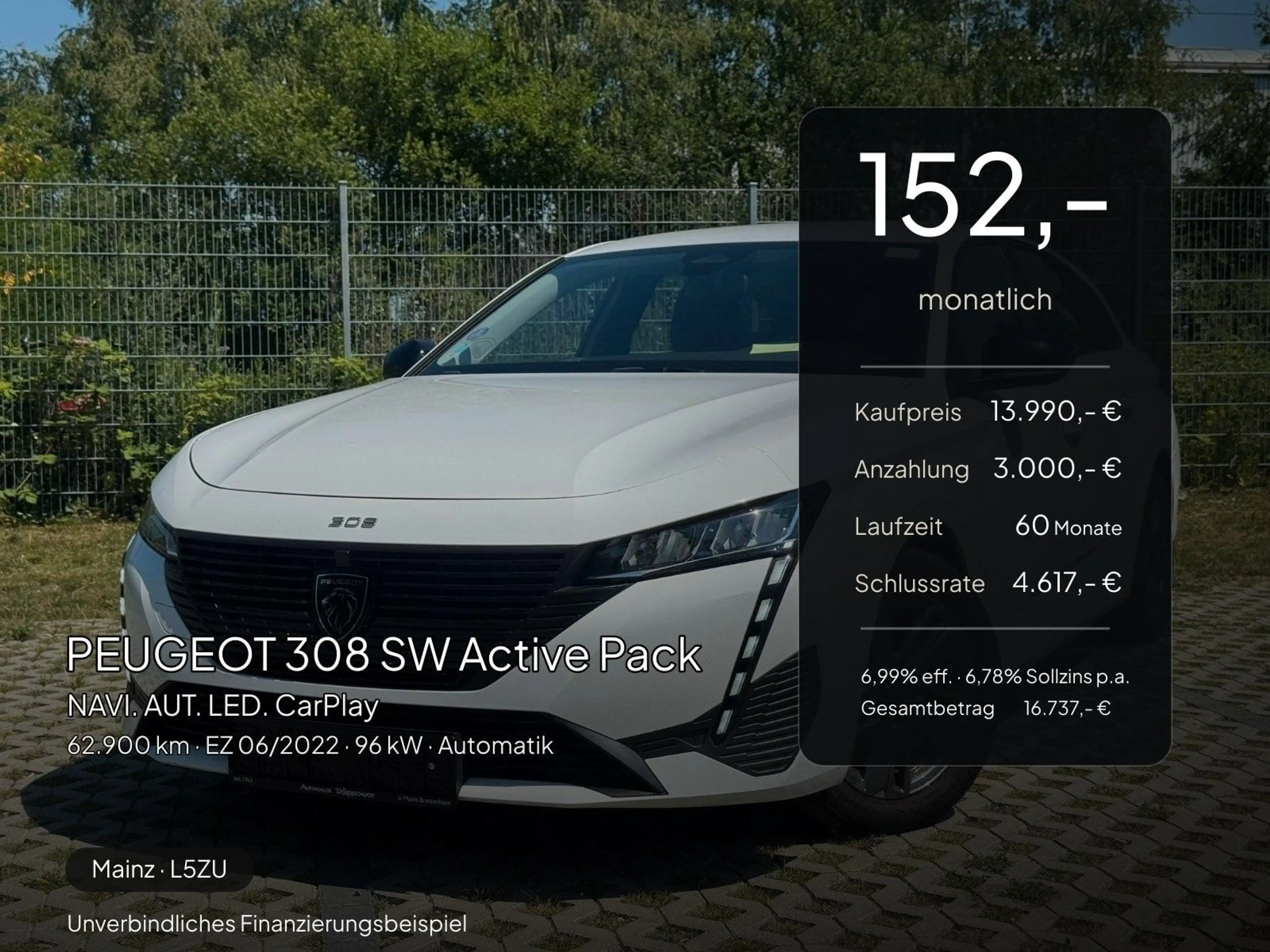 Peugeot 308 SW Active Pack. NAVI. AUT. LED. CarPlay — photo 2