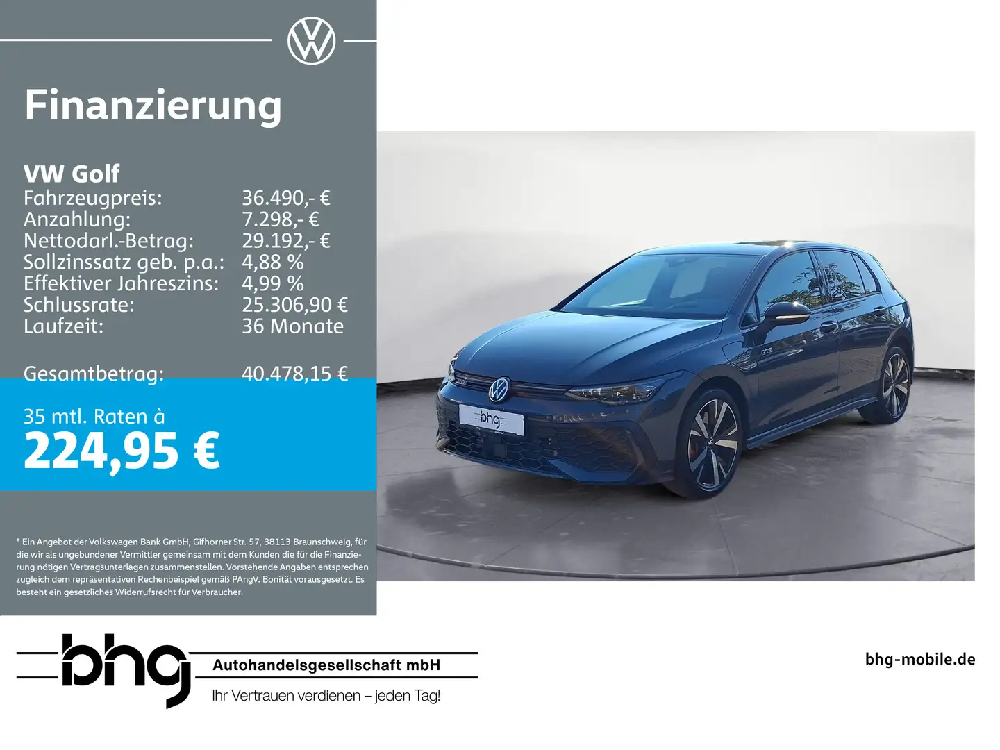 Volkswagen Golf GTE 1.5 eHybrid OPF DSG GTE Grau - 1