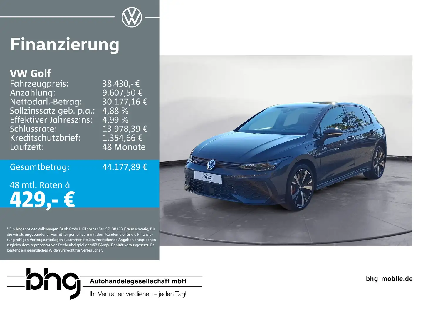 Volkswagen Golf GTE 1.5 eHybrid OPF DSG GTE Grau - 1