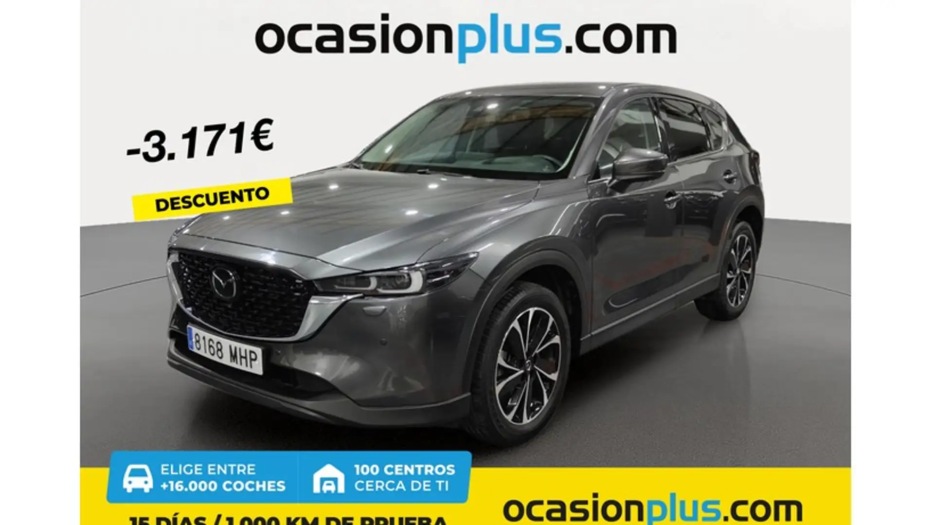 Mazda CX-5 2.0 e-Skyactiv-G MHEV Exclusive-Line 2WD Aut. 121k Gris - 1