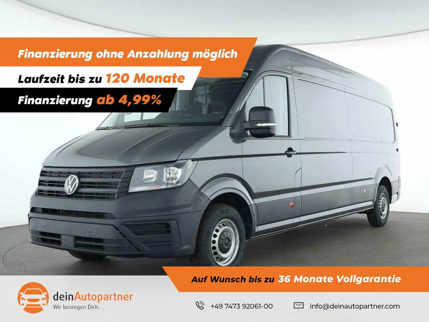 Volkswagen Crafter Kasten  35 lang Hochdach AHK Klima/RFK/VIRTUAL COC Grau - 1