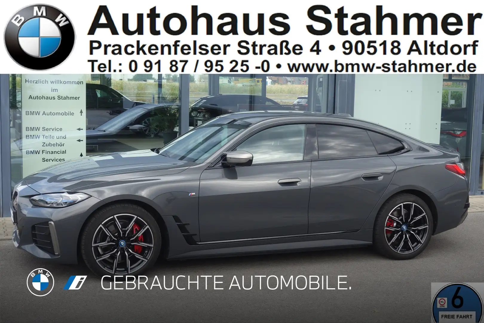 BMW i4 M50 Gran Coupe HK HiFi DAB LED RFK Tempomat Grijs - 1