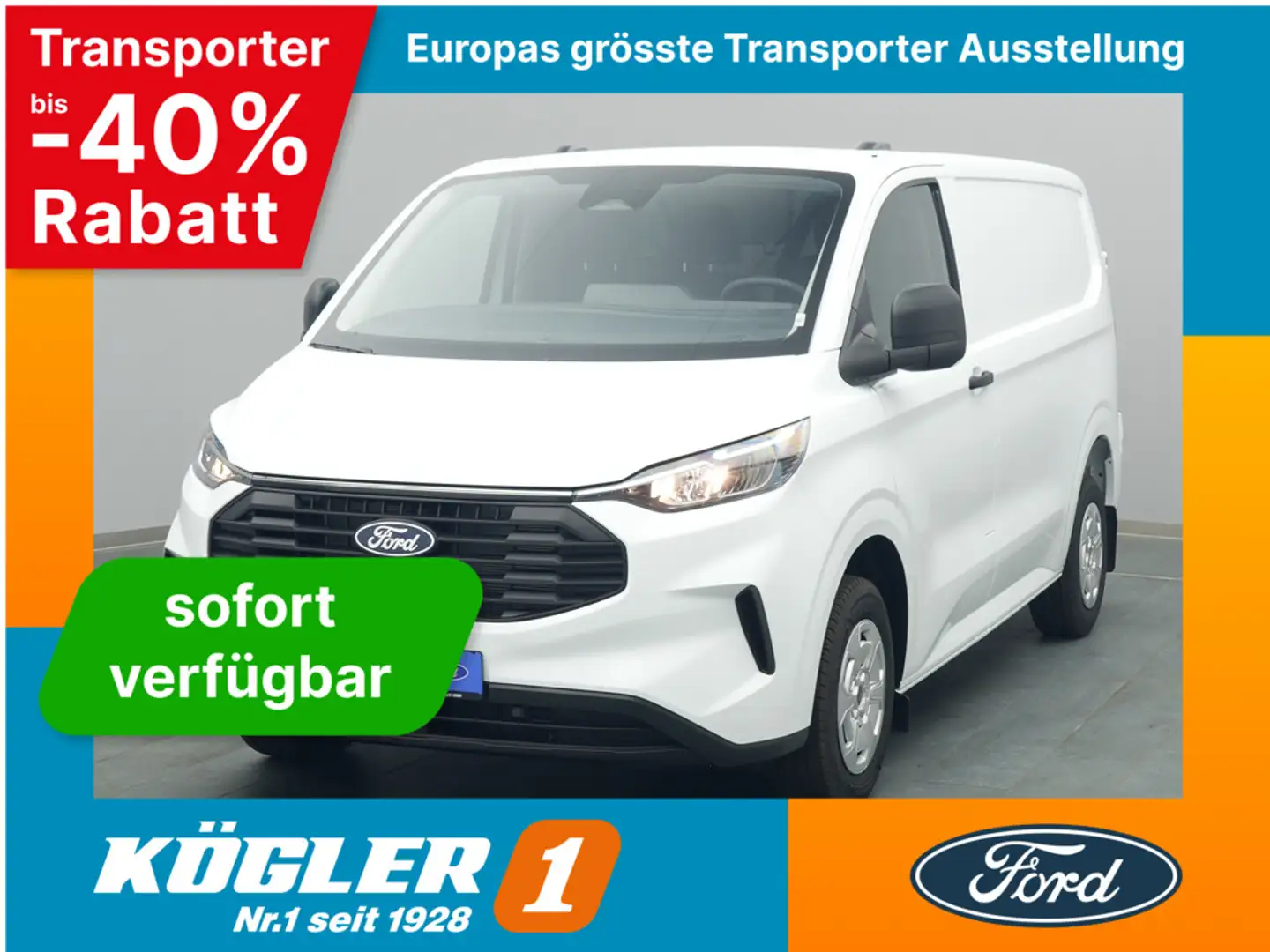 Ford Transit Custom Kasten 280 L1 Trend 110PS Weiß - 1