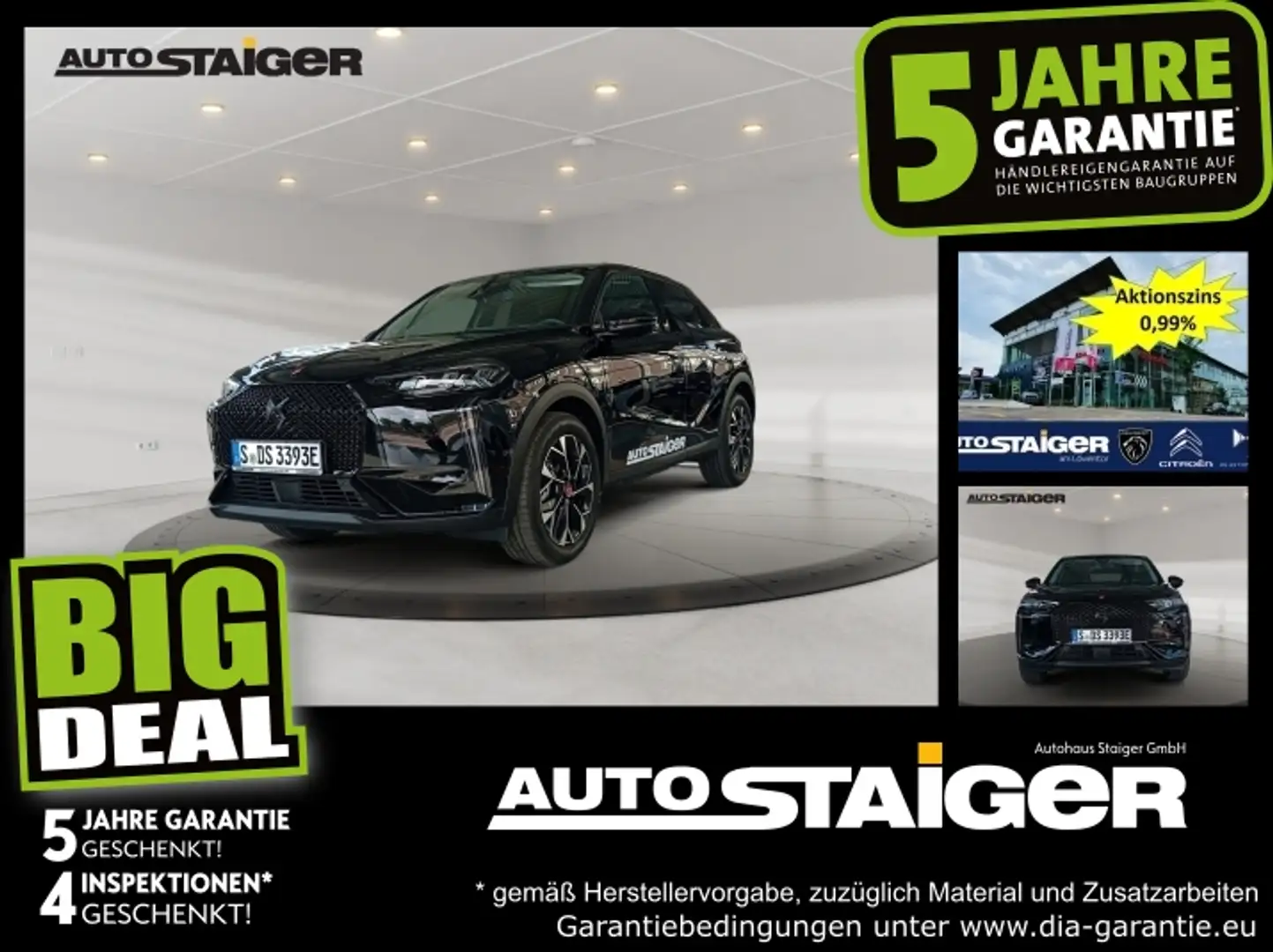 DS Automobiles DS 3 Crossback DS3 Crossback E-Tense Performance Line+ Navi*LED Schwarz - 1