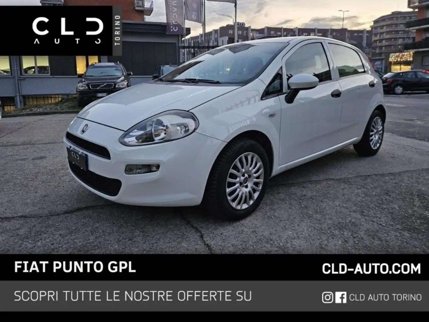 Fiat Punto 1.2 8V 5 porte GPL Bianco - 1