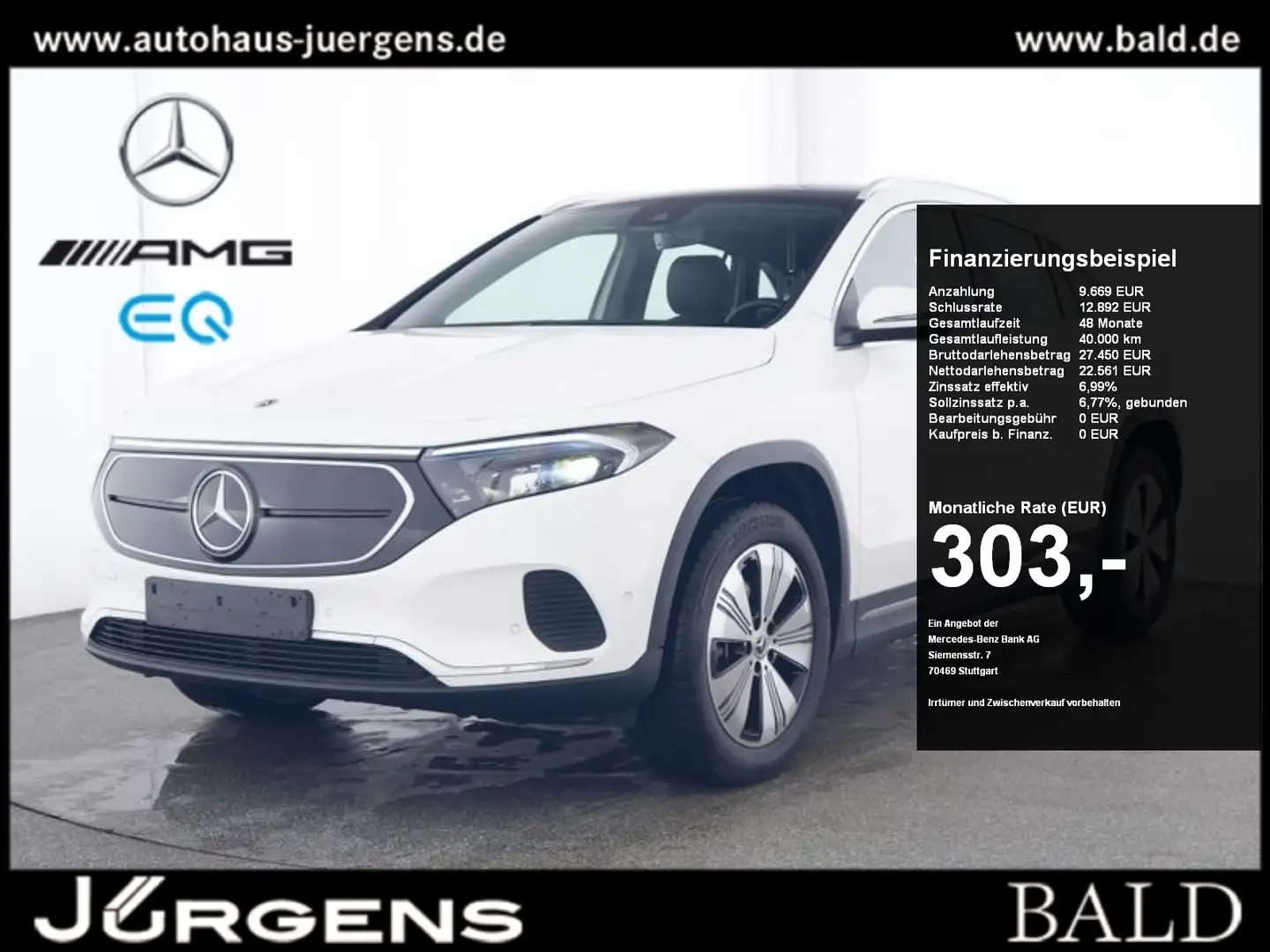 Mercedes-Benz EQA 250 Progressive/LED/Cam/Pano/Totw/SHZ/18' Bílá - 1