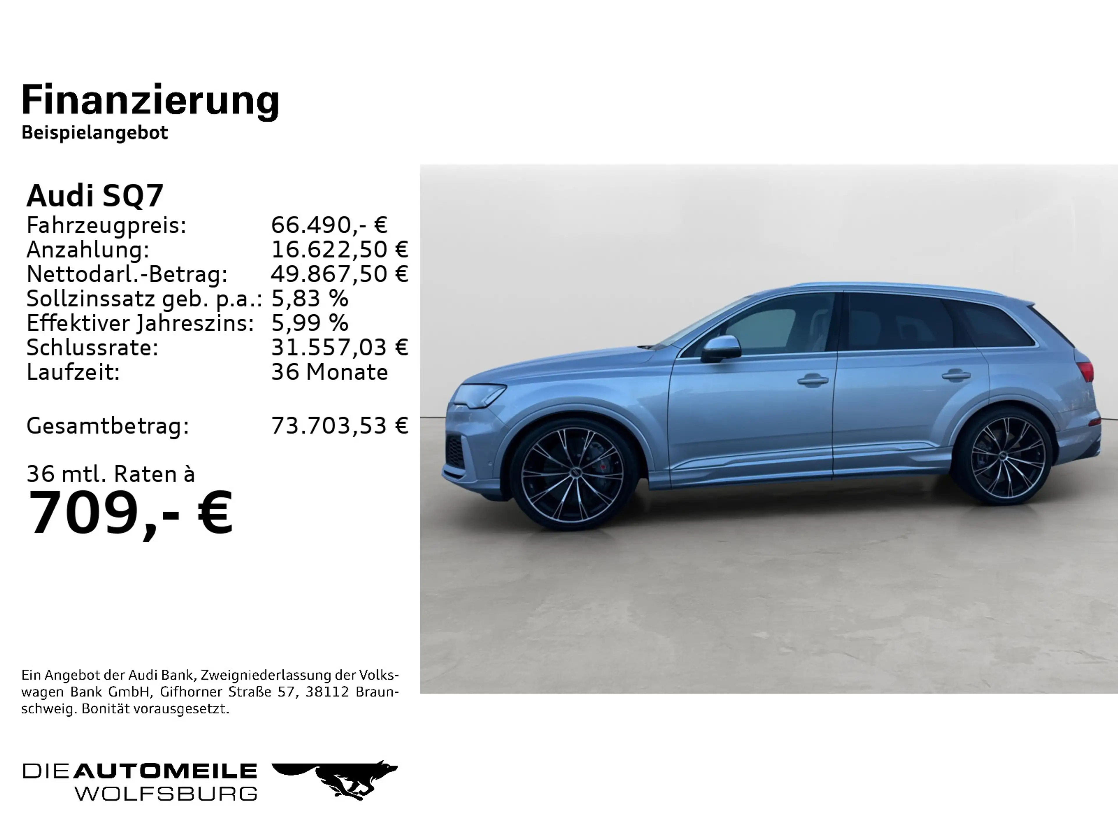 Audi SQ7 4.0 TFSI quattro tiptronic MTM 787 PS B&O/Pa — photo 2