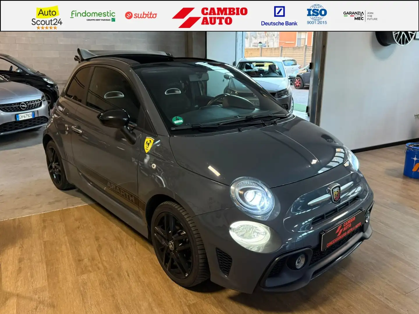 Abarth 595C PREZZO REALE! t-jet 145cv my18 Gris - 1