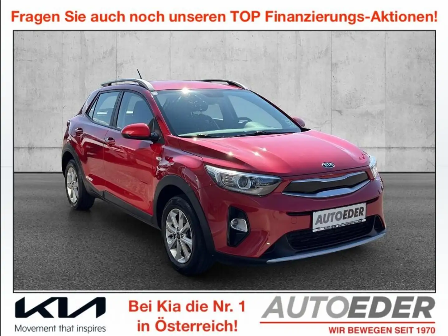 Kia Stonic 1,25 MPI ISG Silber Rot - 1