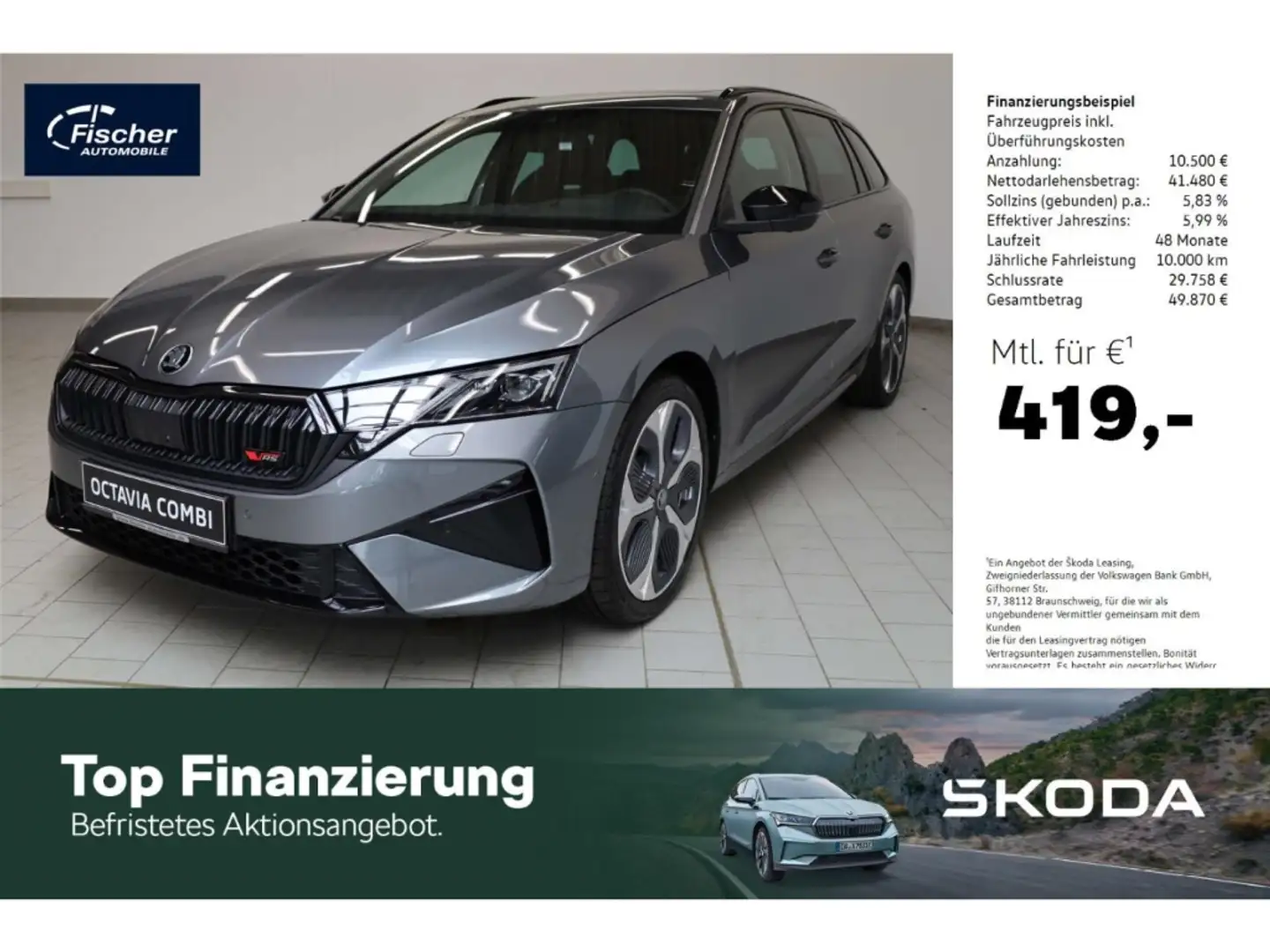 Skoda Octavia Combi 2.0 TSI RS Grau - 1