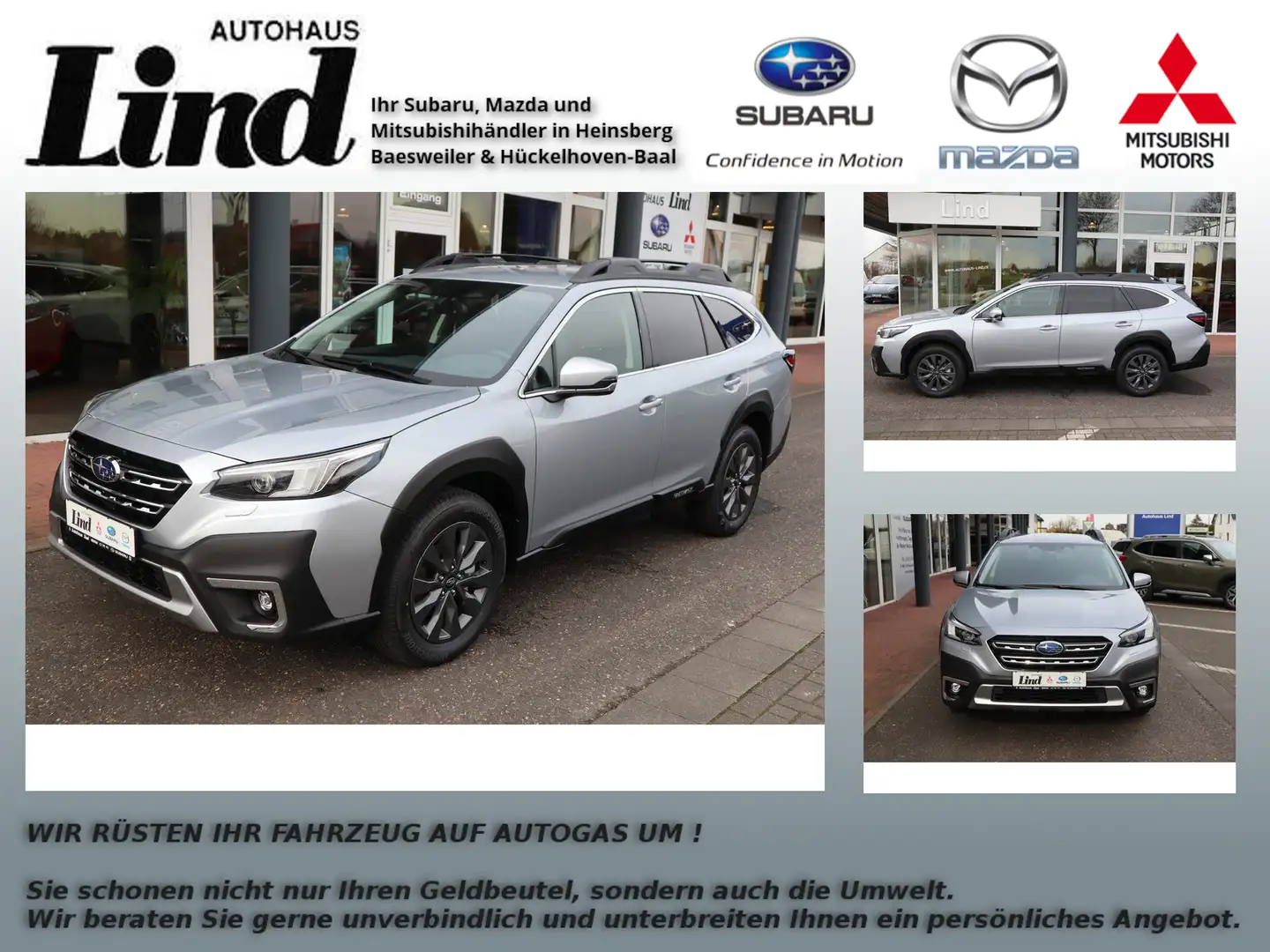 Subaru OUTBACK Trend SHZ,ACAA,LED,5-Jahre-Garantie,UVM... Silber - 1