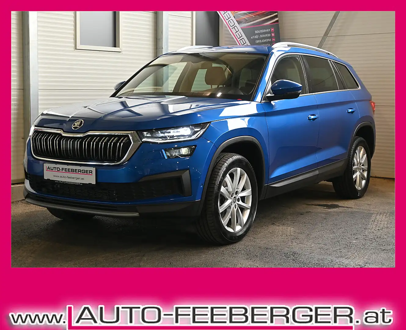 Skoda Kodiaq 2,0 TDI SCR 4x4 Style SC DSG; ACC, LEDER, R-Kam... Blau - 1