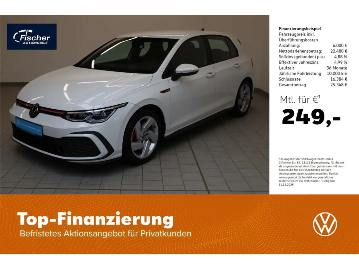 Volkswagen Golf GTI 2.0 TSI DSG LED/Klima/DC-Pro/DAB+ Weiß - 1