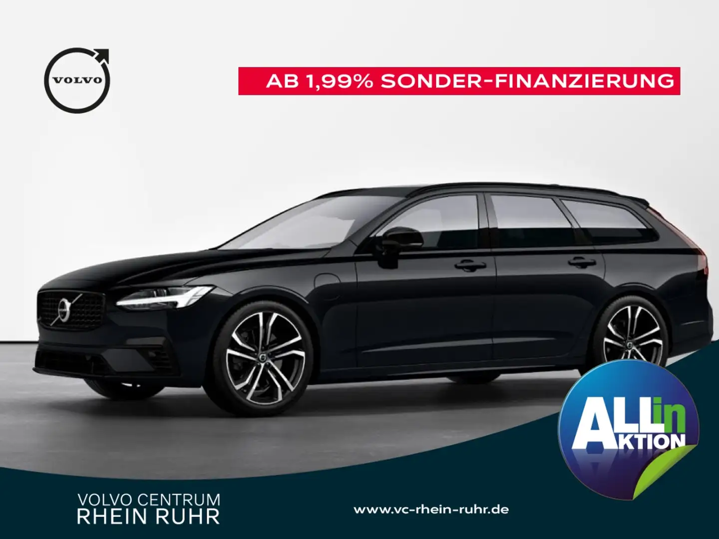 Volvo V90 T8 AWD Ultimate Dark+LM20+AHK+B&W+360Kamera Noir - 1