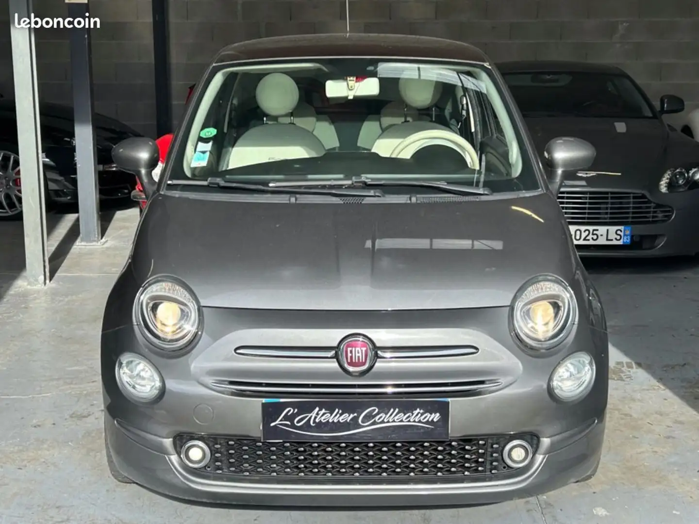 Fiat 500 Lounge 69cv TOIT PANORAMIQUE GARANTIE 12 MOIS Gris - 2