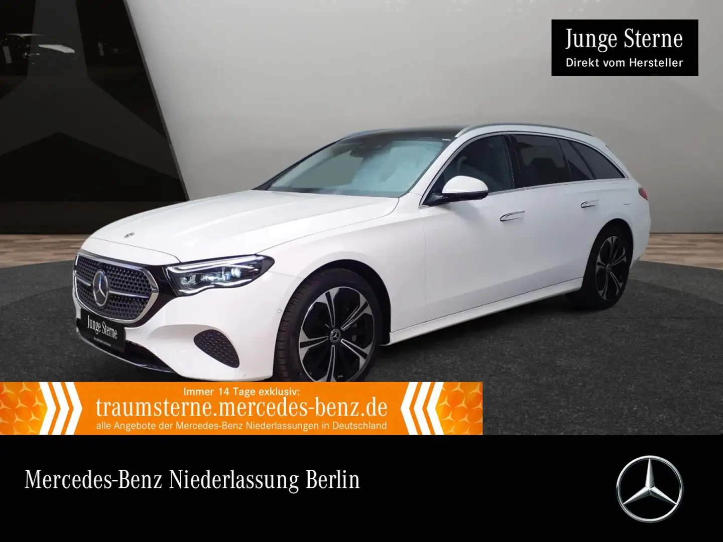 Mercedes-Benz E 300 de T Avantgarde Fahrass 360° Airmat Pano AHK Weiß - 1