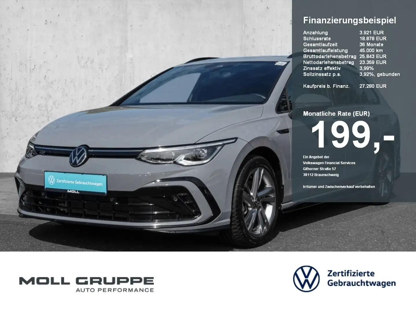 Volkswagen Golf Variant 1.5 eTSI DSG R-Line MATRIX PANO NAVI Gris - 1